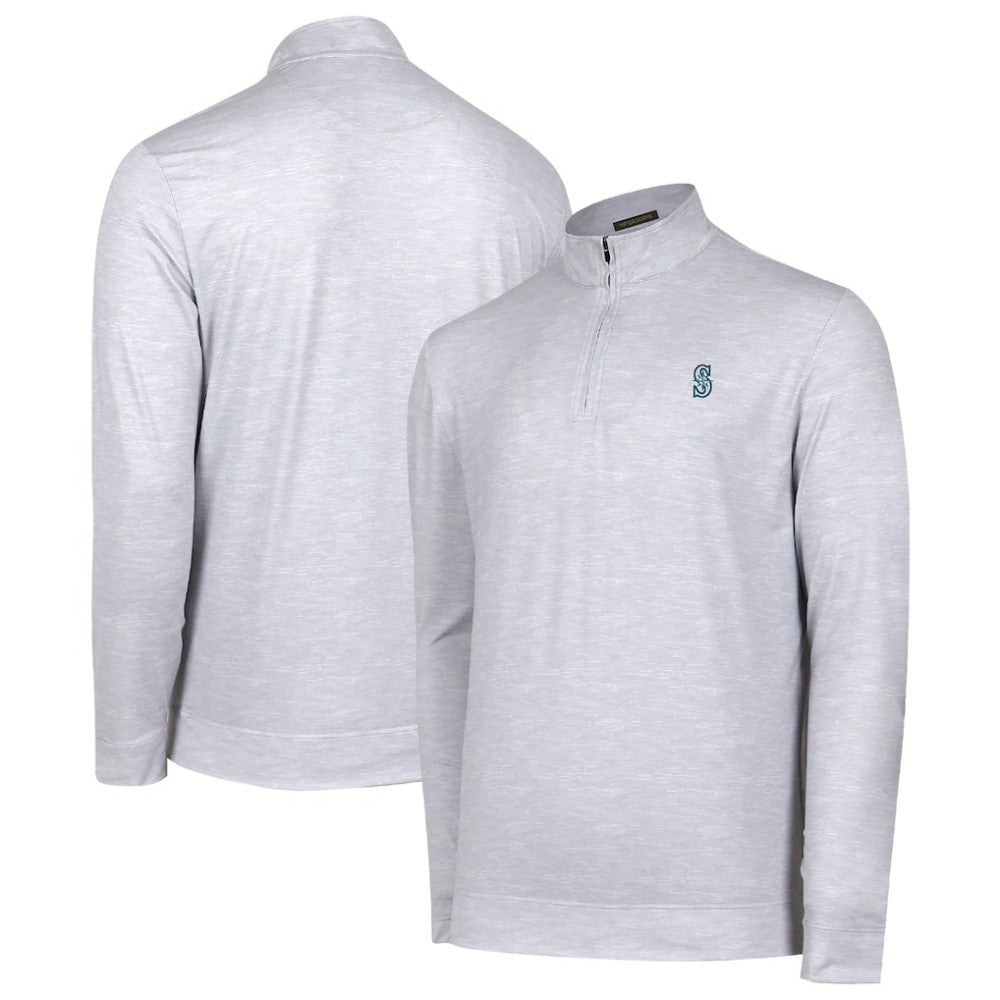 Seattle Mariners Sublime Tri-Blend Quarter-Zip Jacket Gray