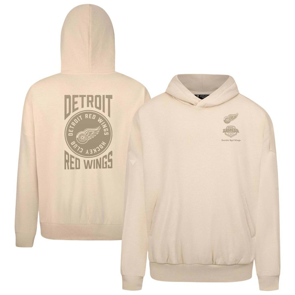 Detroit Red Wings Levelwear Contact Stamp Pullover Hoodie Cream