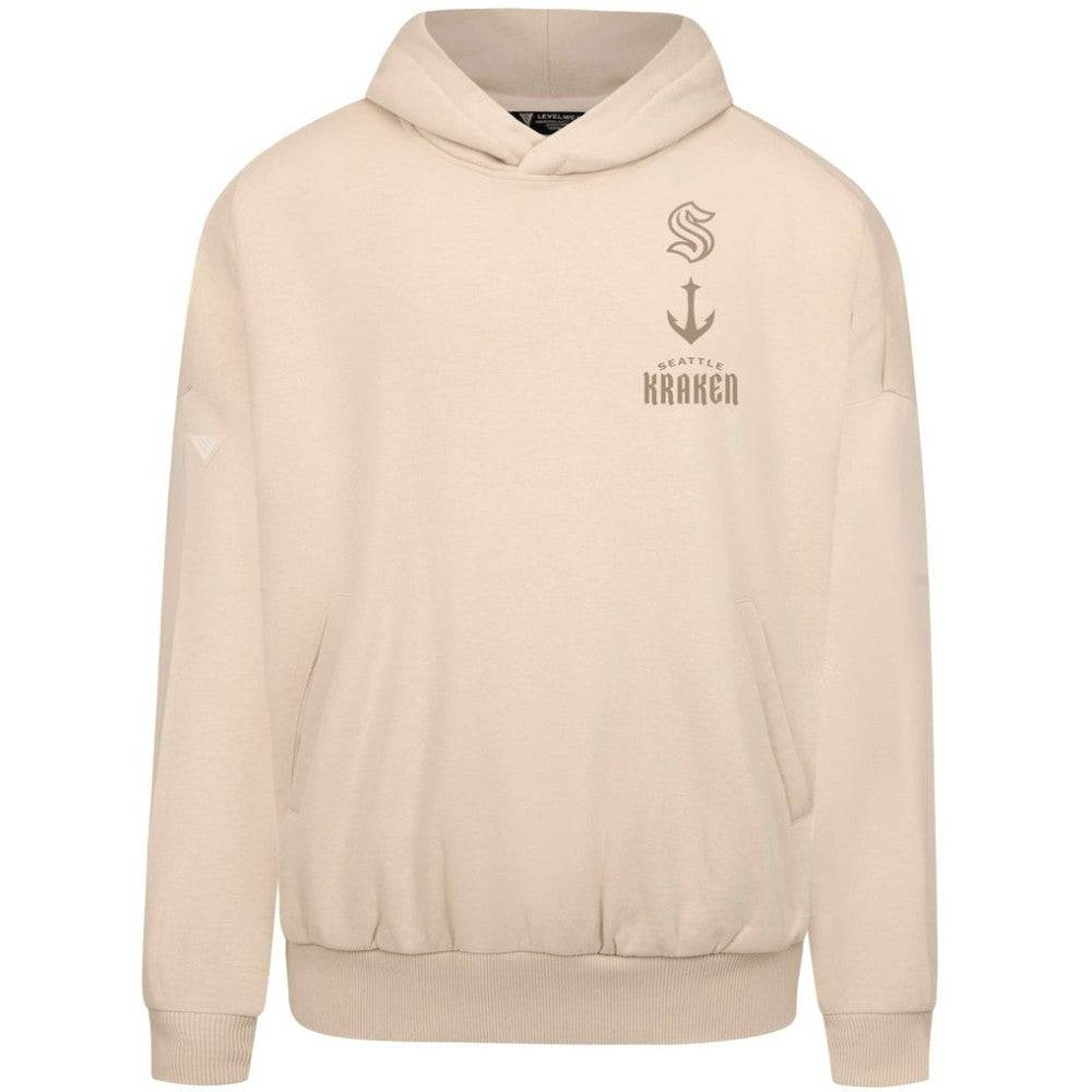 Seattle Kraken Levelwear Contact Stamp Pullover Hoodie Cream