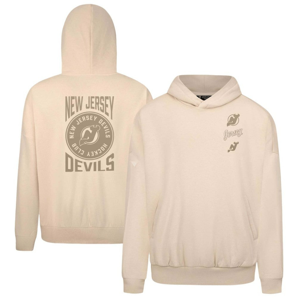 New Jersey Devils Levelwear Contact Stamp Pullover Hoodie Cream
