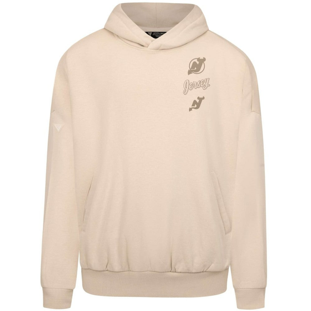 New Jersey Devils Levelwear Contact Stamp Pullover Hoodie Cream