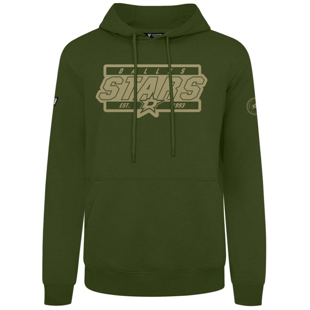 Dallas Stars Levelwear Podium Pullover Hoodie Olive