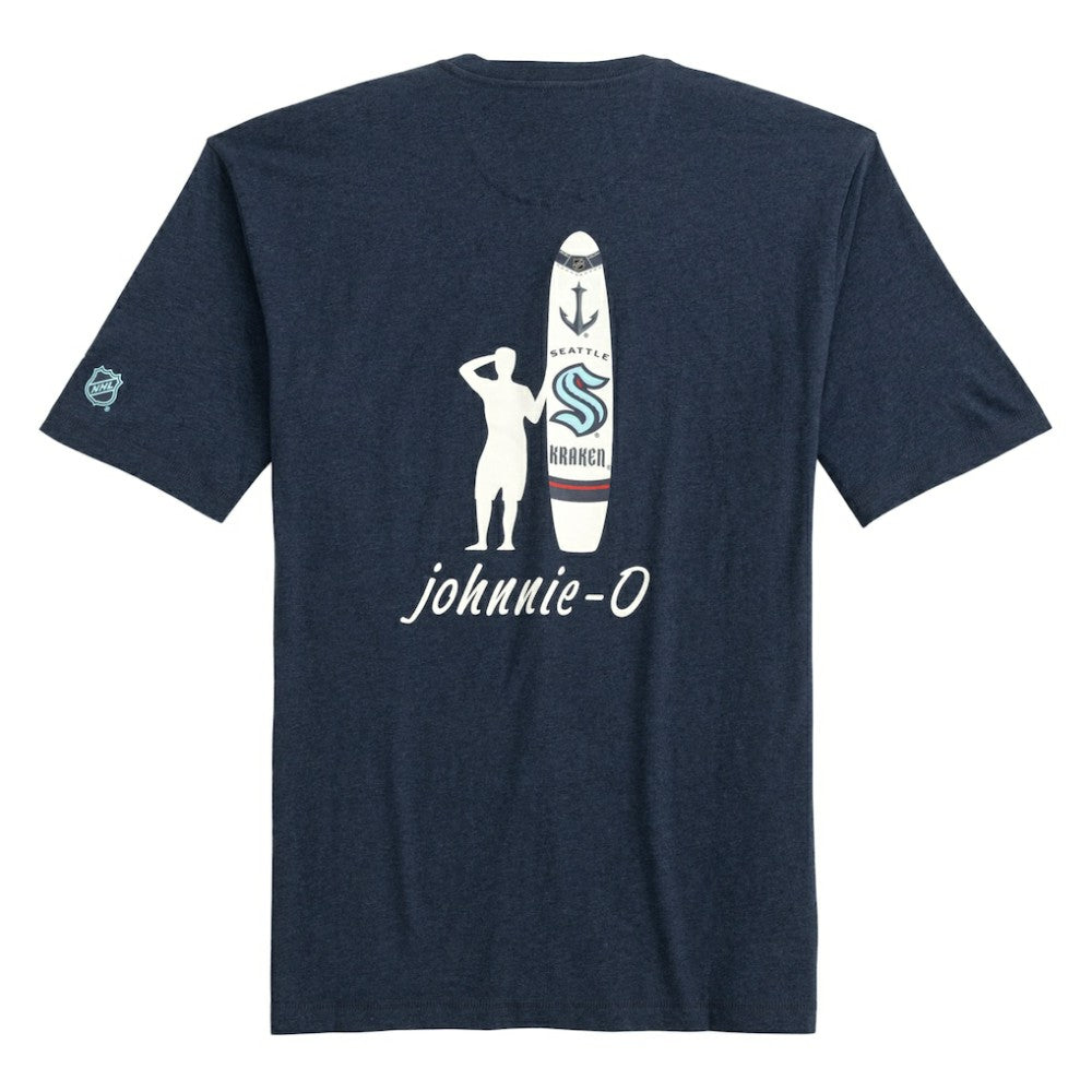 Seattle Kraken johnnie-O Heathered Spencer T-Shirt Navy