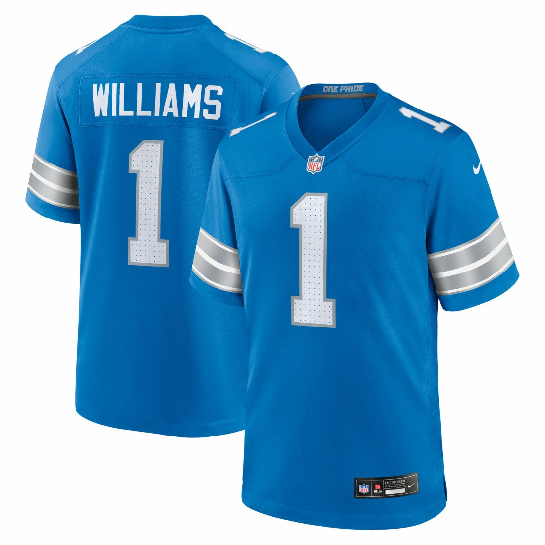 Jameson Williams Detroit Lions Game Player Jersey - Blue