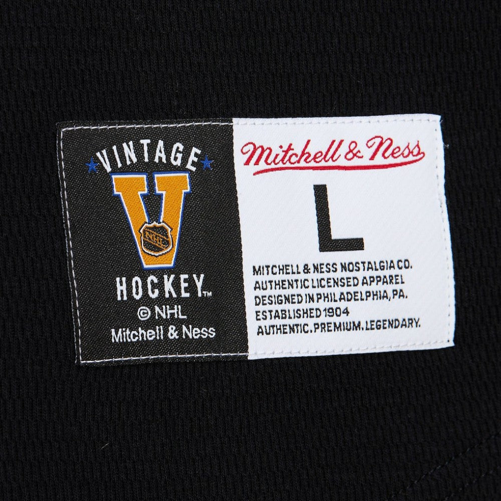 Pittsburgh Penguins Mitchell & Ness Thermal Henley Long Sleeve T-Shirt Black