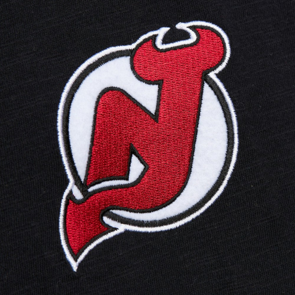 New Jersey Devils Mitchell & Ness Legendary Slub Raglan Long Sleeve T-Shirt Black/Red