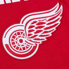 Detroit Red Wings Mitchell & Ness Legendary Slub Raglan Long Sleeve T-Shirt Red/Black