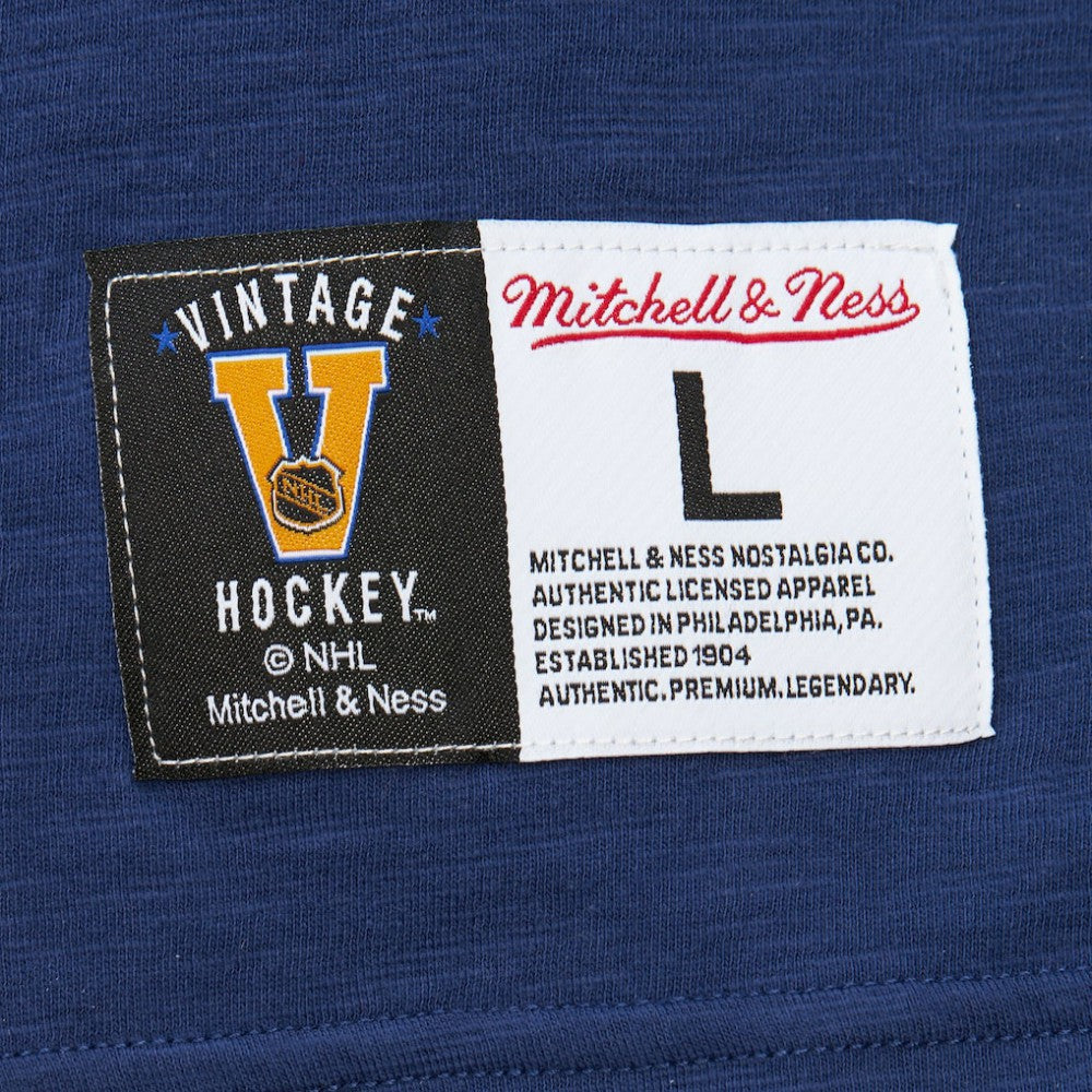 New York Rangers Mitchell & Ness Legendary Slub Raglan Long Sleeve T-Shirt Blue/Red