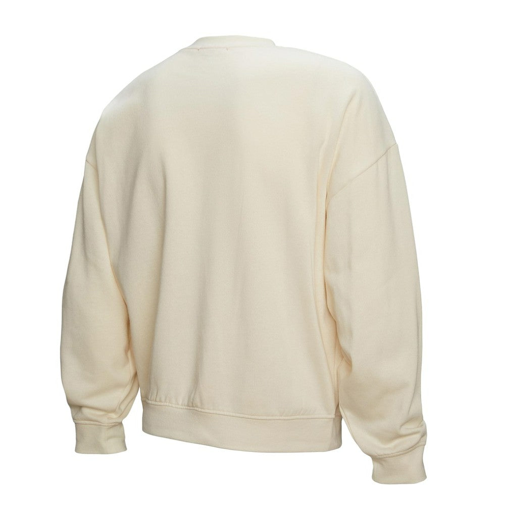 Boston Bruins Mitchell & Ness Women's Logo 3.0 Pullover Sweatshirt Cream
