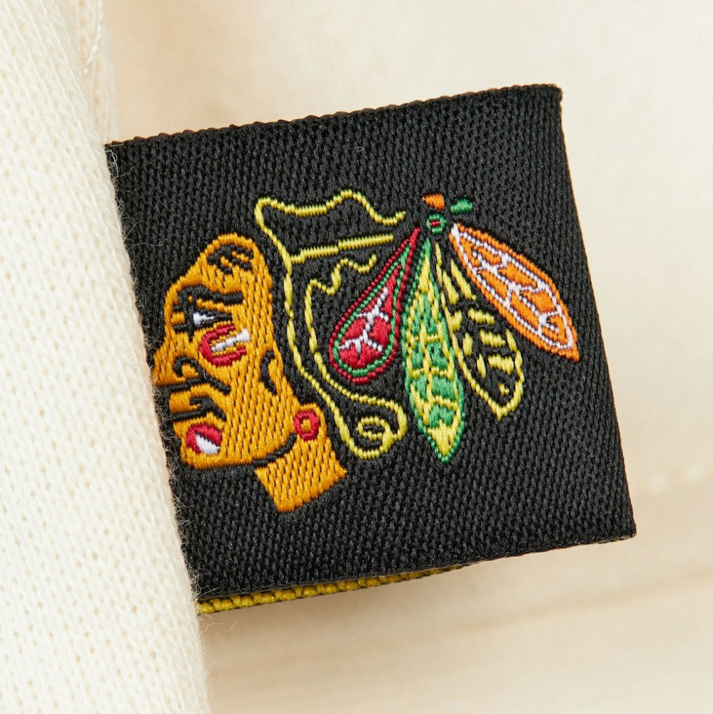 Chicago Blackhawks Mitchell & Ness Women's Logo 3.0 Pullover Sweatshirt Cream