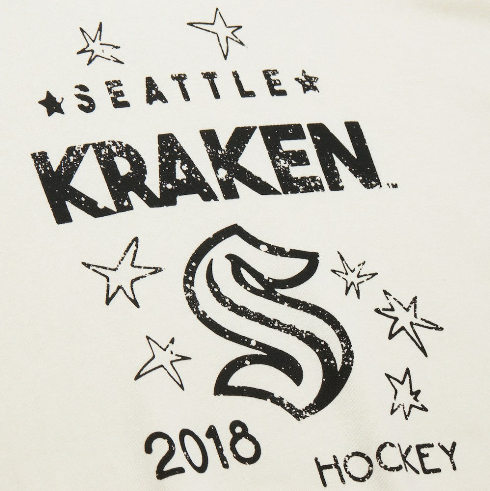 Seattle Kraken Mitchell & Ness Women's Logo 3.0 Pullover Sweatshirt Cream