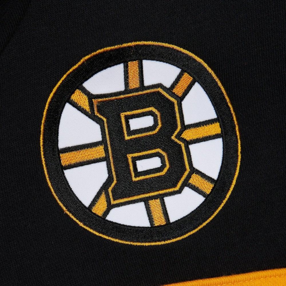 Boston Bruins Mitchell & Ness Head Coach Slogan Pullover Hoodie Black