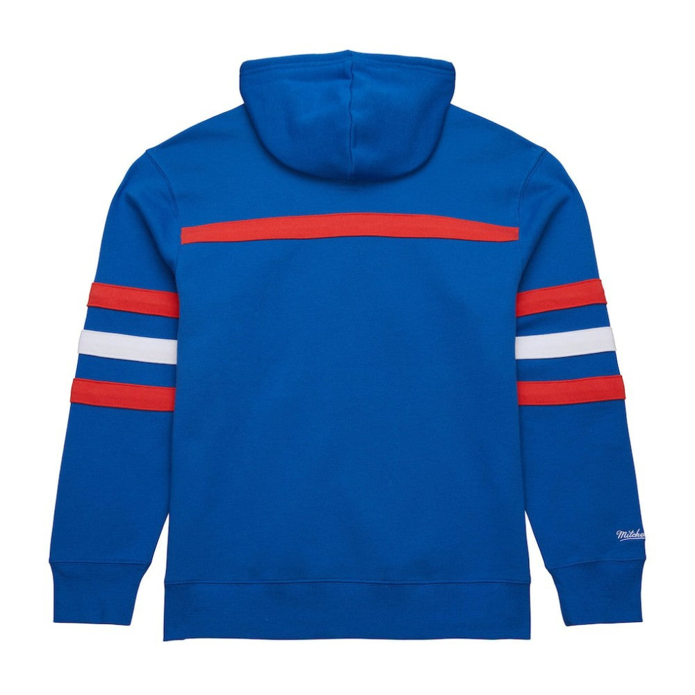 New York Rangers Mitchell & Ness Head Coach Slogan Pullover Hoodie Blue