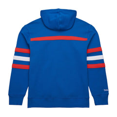 New York Rangers Mitchell & Ness Head Coach Slogan Pullover Hoodie Blue