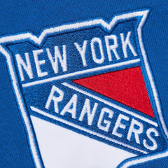 New York Rangers Mitchell & Ness Head Coach Slogan Pullover Hoodie Blue
