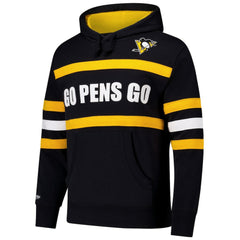 Pittsburgh Penguins Mitchell & Ness Head Coach Slogan Pullover Hoodie Black
