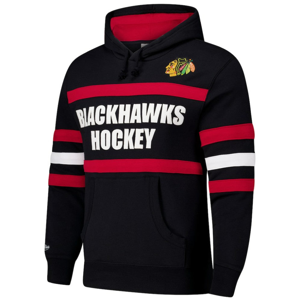 Chicago Blackhawks Mitchell & Ness Head Coach Slogan Pullover Hoodie Black