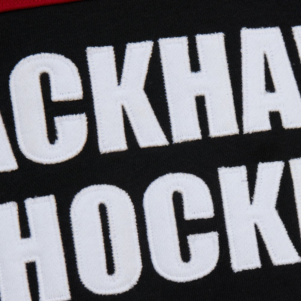 Chicago Blackhawks Mitchell & Ness Head Coach Slogan Pullover Hoodie Black