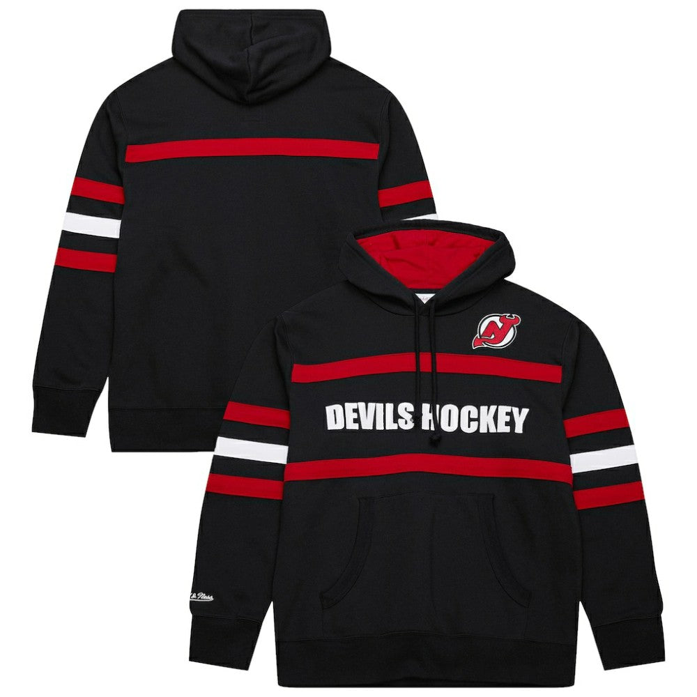 New Jersey Devils Mitchell & Ness Head Coach Slogan Pullover Hoodie Black
