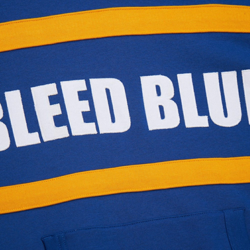 St. Louis Blues Mitchell & Ness Head Coach Slogan Pullover Hoodie Blue