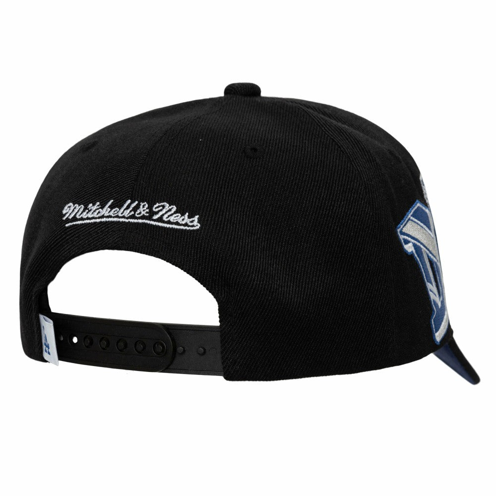 Los Angeles Dodgers Hyper Type Pro Crown Snapback Hat Black | Mitchell & Ness