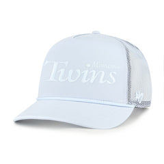 Minnesota Twins Foundation Script Hitch Adjustable Trucker Hat Light Blue | 47 brand