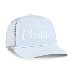 Philadelphia Phillies Foundation Script Hitch Adjustable Trucker Hat Light Blue | 47 brand