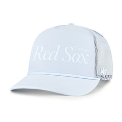 Boston Red Sox Foundation Script Hitch Adjustable Trucker Hat Light Blue | 47 brand