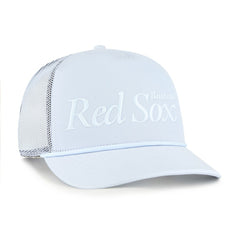 Boston Red Sox Foundation Script Hitch Adjustable Trucker Hat Light Blue | 47 brand