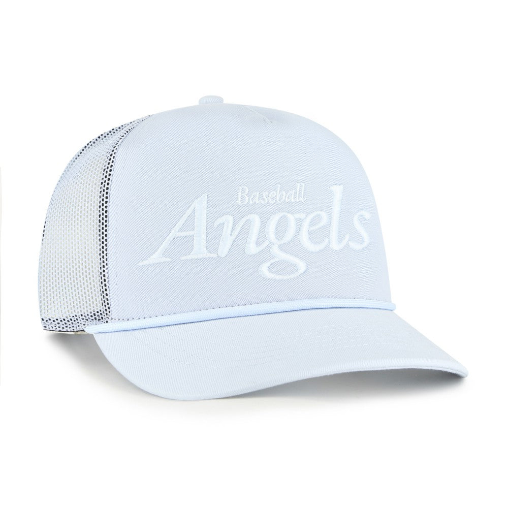 Los Angeles Angels Foundation Script Hitch Adjustable Trucker Hat Light Blue | 47 brand