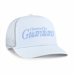 Cleveland Guardians Foundation Script Hitch Adjustable Trucker Hat Light Blue | 47 brand