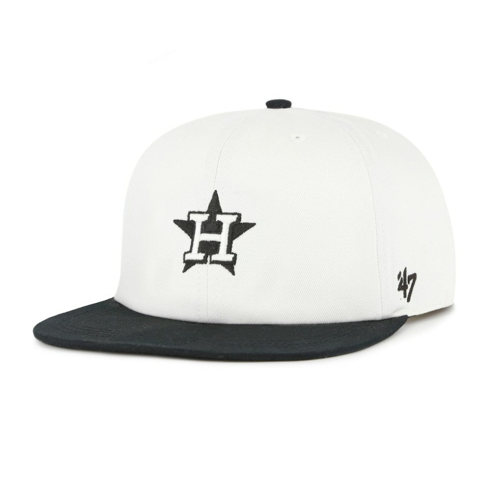 Houston Astros Foundation Captain Snapback Hat White/Black | 47 brand