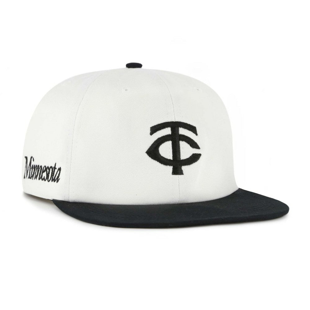Minnesota Twins Foundation Captain Snapback Hat White/Black | 47 brand