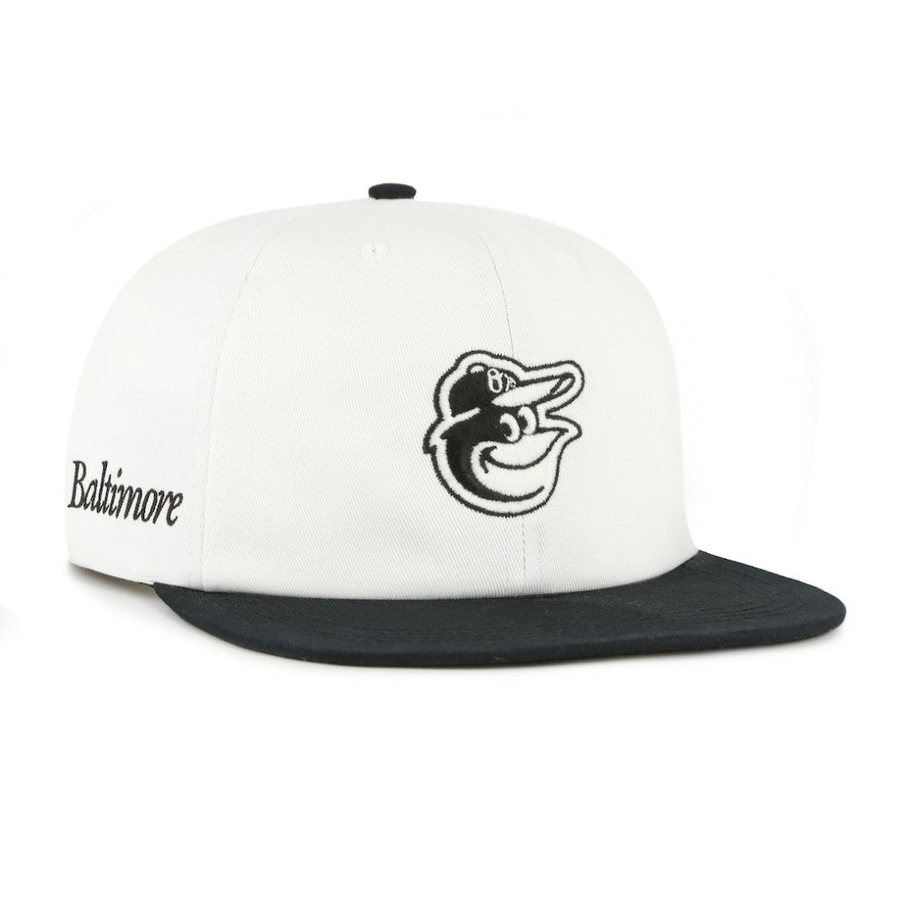 Baltimore Orioles Foundation Captain Snapback Hat White/Black | 47 brand