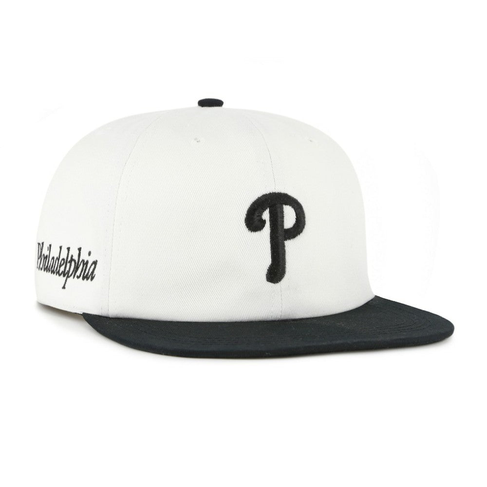Philadelphia Phillies Foundation Captain Snapback Hat White/Black | 47 brand