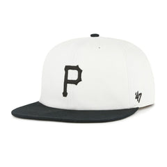 Pittsburgh Pirates Foundation Captain Snapback Hat White/Black | 47 brand