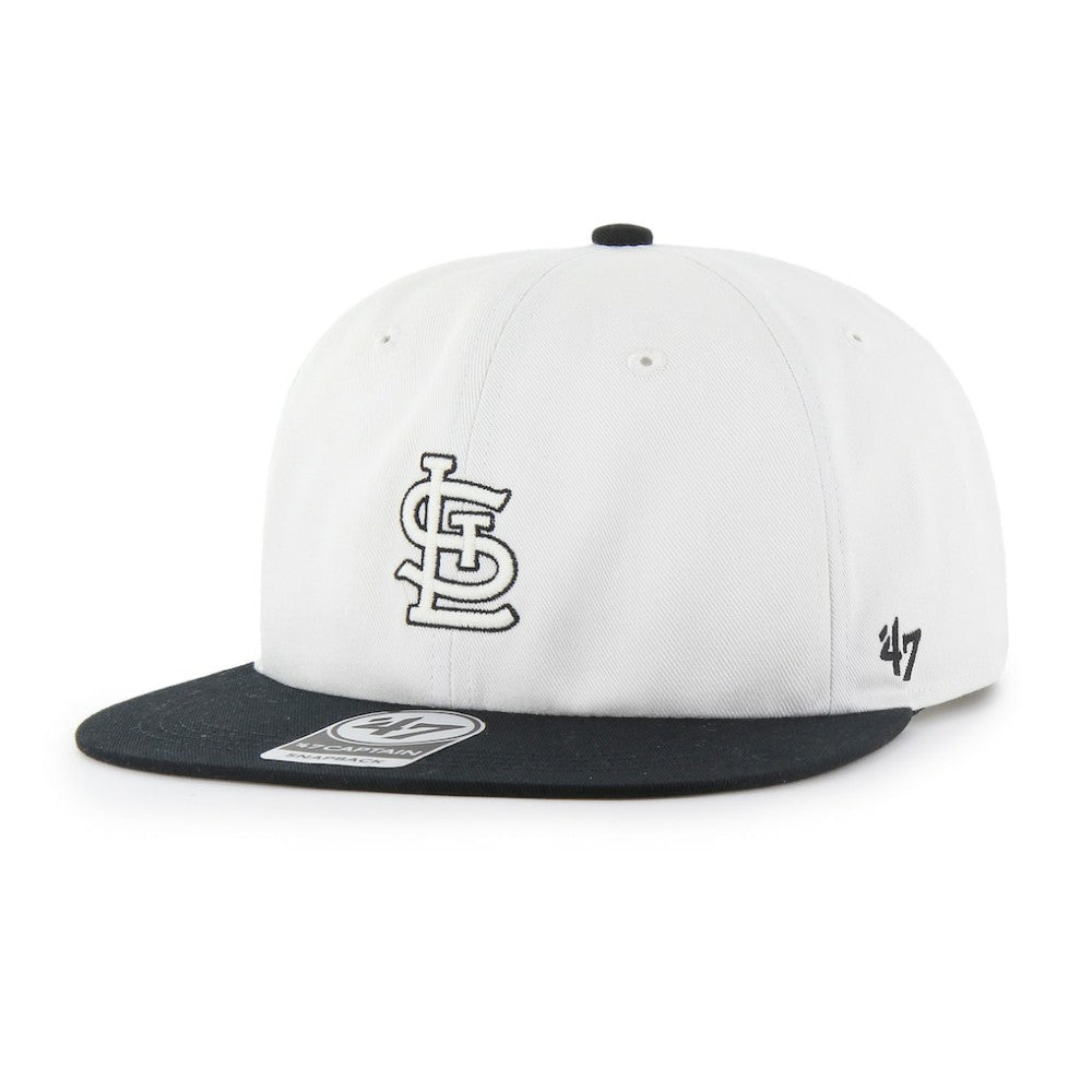St. Louis Cardinals Foundation Captain Snapback Hat White/Black | 47 brand