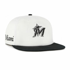 Miami Marlins Foundation Captain Snapback Hat White/Black | 47 brand
