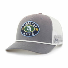 Tampa Bay Rays Tide Sweep Rope Trucker Adjustable Hat Gray/White | 47 brand