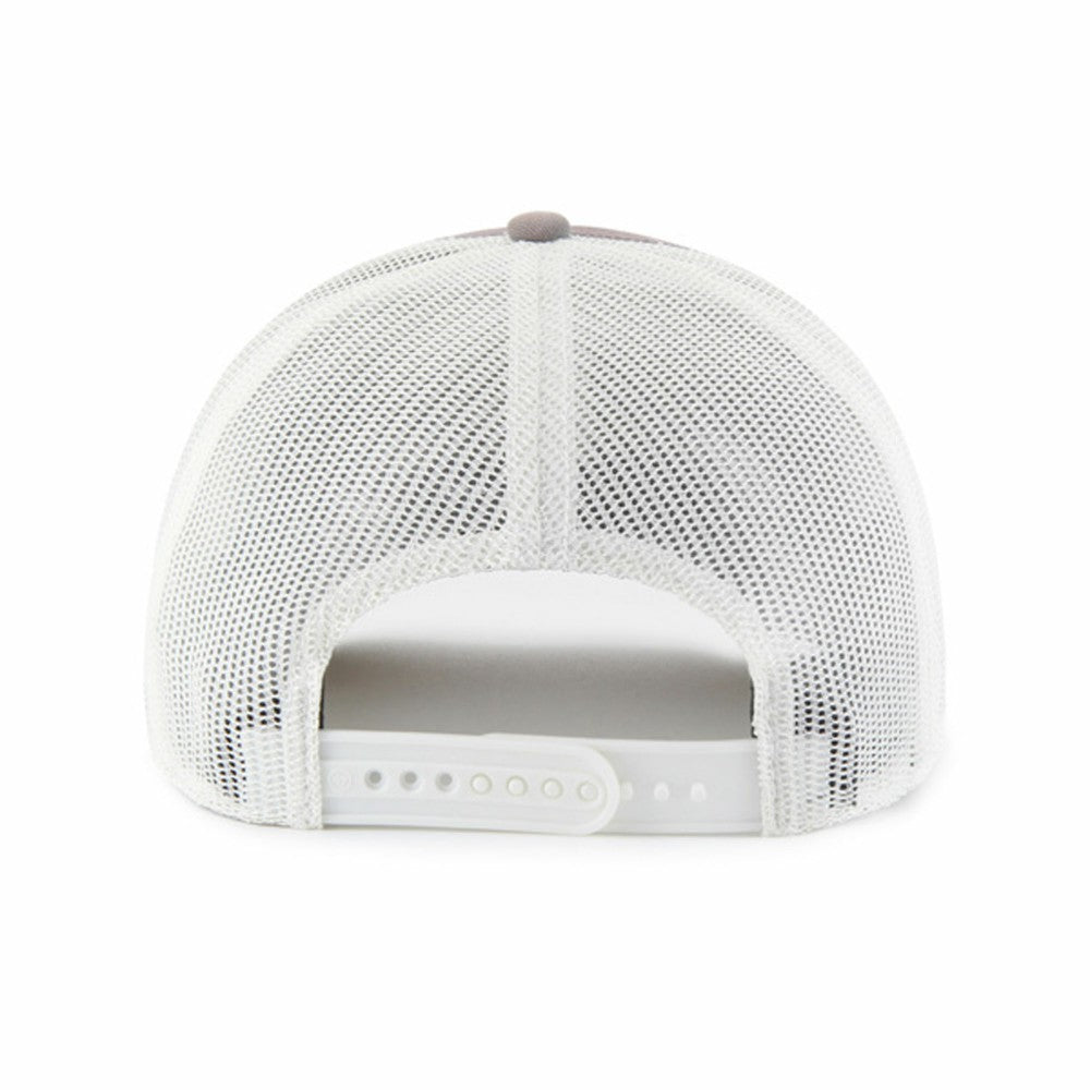 Los Angeles Angels Tide Sweep Rope Trucker Adjustable Hat Gray/White | 47 brand