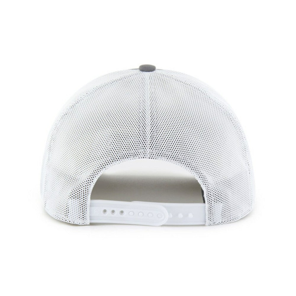 Texas Rangers Tide Sweep Rope Trucker Adjustable Hat Gray/White | 47 brand