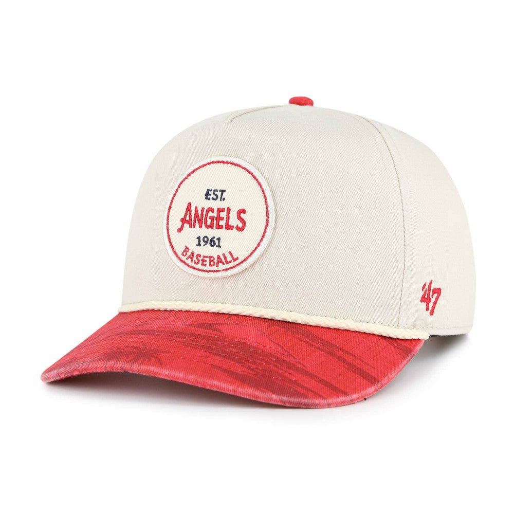 Los Angeles Angels Fiji Rope Hitch Adjustable Hat Cream/Red | 47 brand