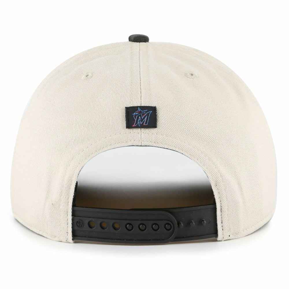 Miami Marlins Fiji Rope Hitch Adjustable Hat Cream/Black | 47 brand