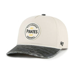 Pittsburgh Pirates Fiji Rope Hitch Adjustable Hat Cream/Black | 47 brand