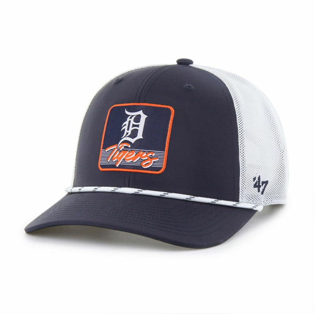 Detroit Tigers Scratch Adjustable Trucker Hat Navy/White | 47 brand