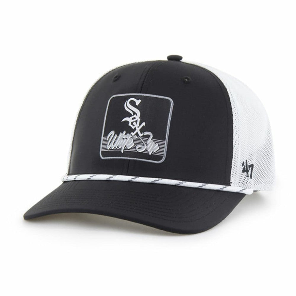 Chicago White Sox Scratch Adjustable Trucker Hat Black/White | 47 brand