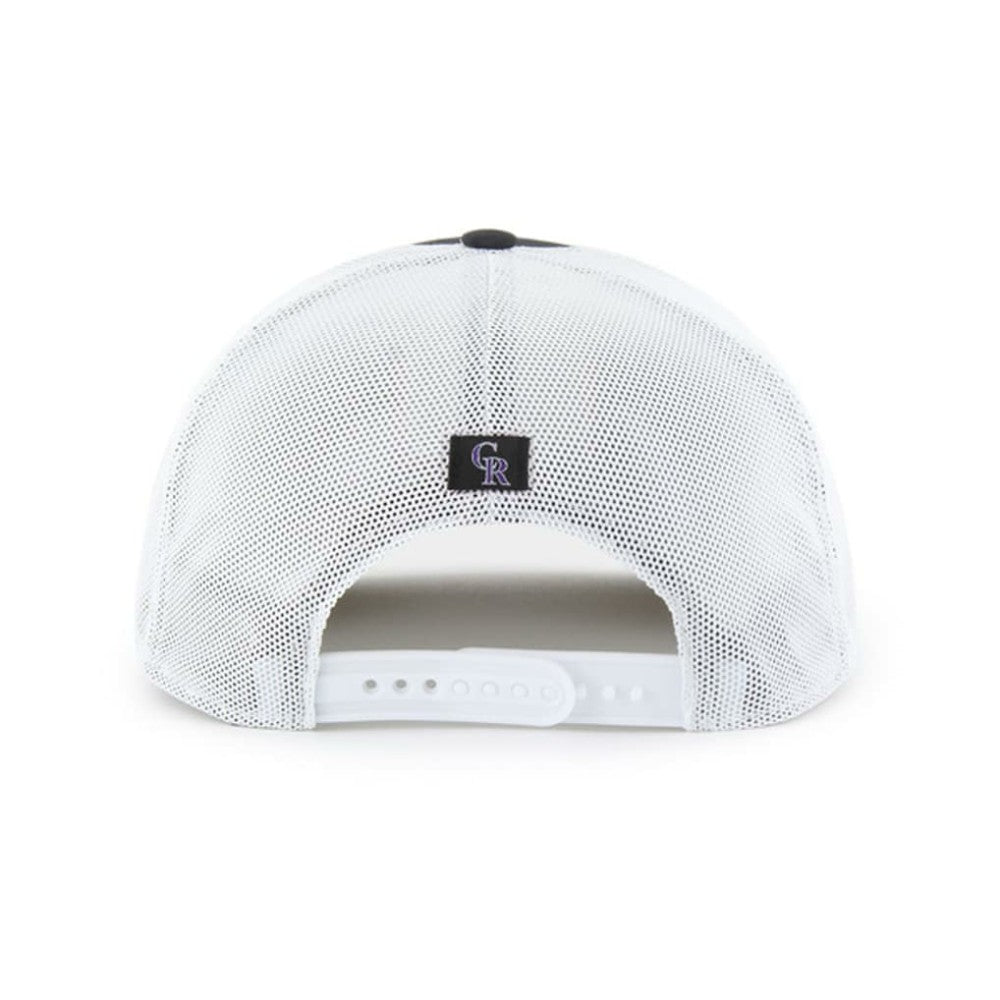 Colorado Rockies Scratch Adjustable Trucker Hat Black/White | 47 brand