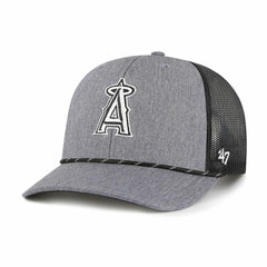Los Angeles Angels Carbon Rope Trucker Adjustable Hat Charcoal | 47 brand