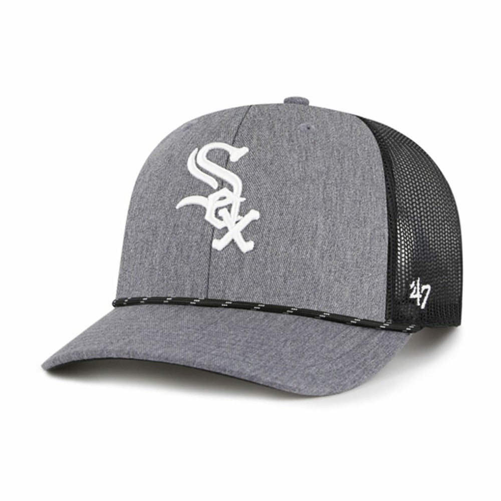 Chicago White Sox Carbon Rope Trucker Adjustable Hat Charcoal | 47 brand