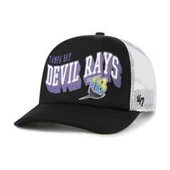 Tampa Bay Rays Meander Foam Trucker Snapback Hat Black | 47 brand